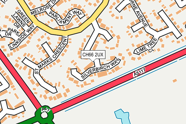 CH66 2UX map - OS OpenMap – Local (Ordnance Survey)