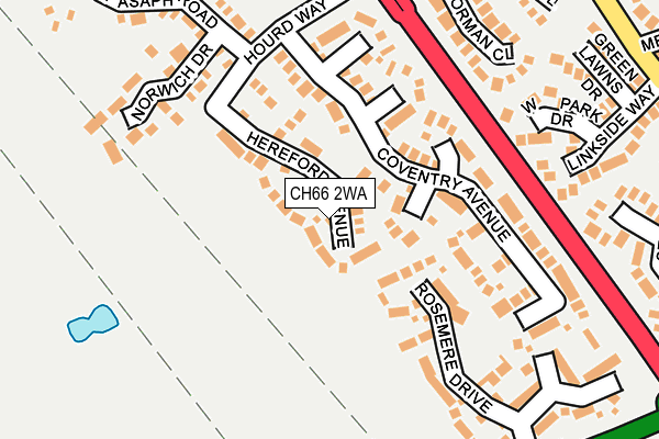 CH66 2WA map - OS OpenMap – Local (Ordnance Survey)