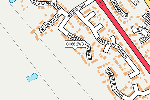 CH66 2WB map - OS OpenMap – Local (Ordnance Survey)