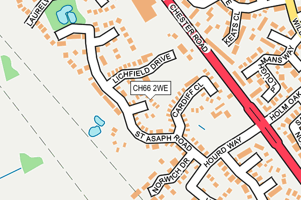 CH66 2WE map - OS OpenMap – Local (Ordnance Survey)