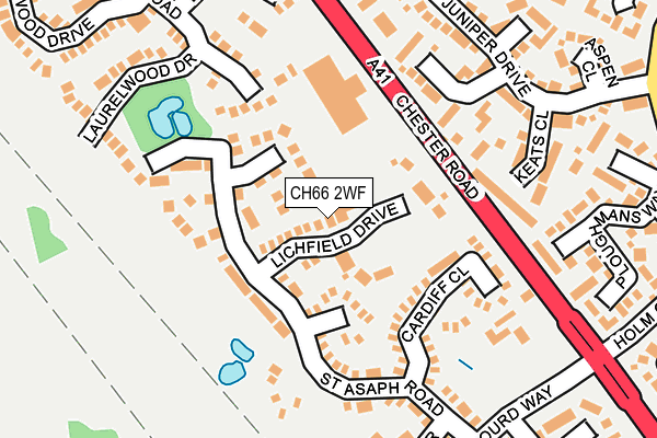 CH66 2WF map - OS OpenMap – Local (Ordnance Survey)
