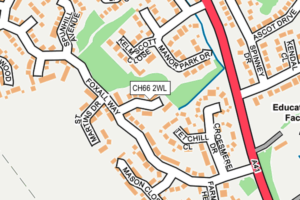 CH66 2WL map - OS OpenMap – Local (Ordnance Survey)