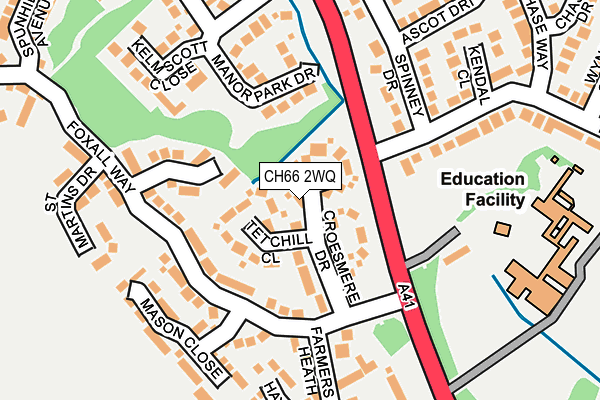 CH66 2WQ map - OS OpenMap – Local (Ordnance Survey)