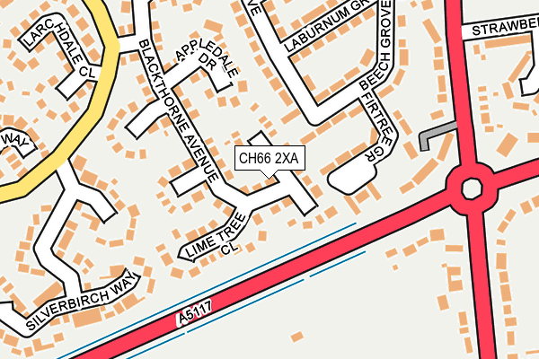 CH66 2XA map - OS OpenMap – Local (Ordnance Survey)