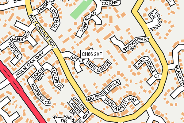 CH66 2XF map - OS OpenMap – Local (Ordnance Survey)