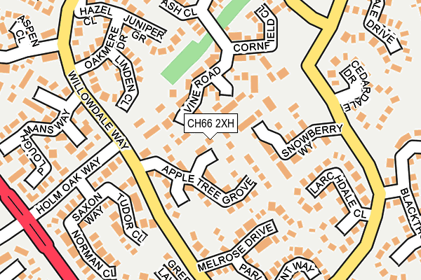 CH66 2XH map - OS OpenMap – Local (Ordnance Survey)