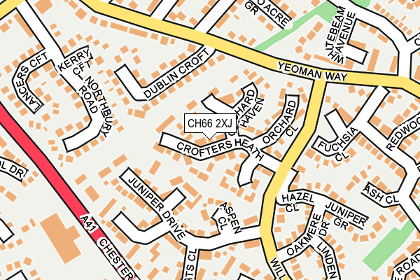 CH66 2XJ map - OS OpenMap – Local (Ordnance Survey)