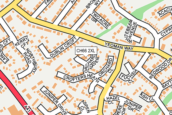 CH66 2XL map - OS OpenMap – Local (Ordnance Survey)