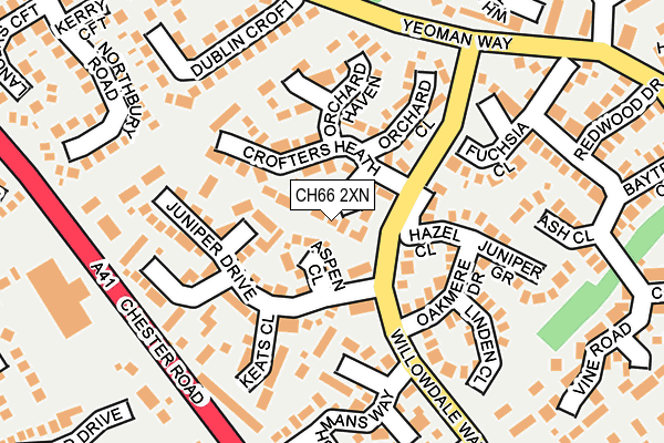 CH66 2XN map - OS OpenMap – Local (Ordnance Survey)