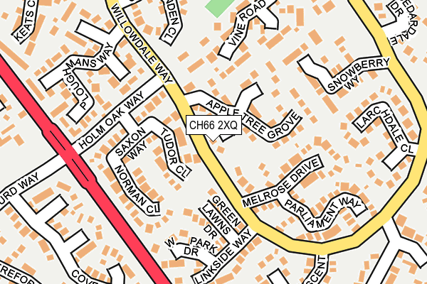 CH66 2XQ map - OS OpenMap – Local (Ordnance Survey)