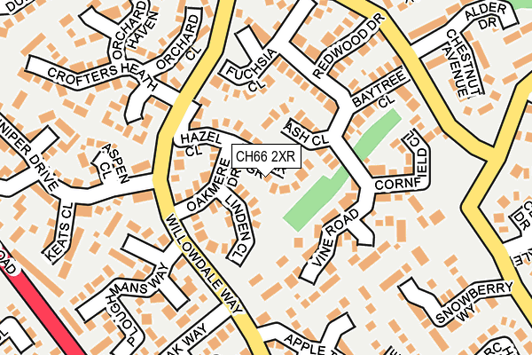 CH66 2XR map - OS OpenMap – Local (Ordnance Survey)