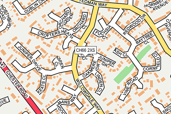 CH66 2XS map - OS OpenMap – Local (Ordnance Survey)