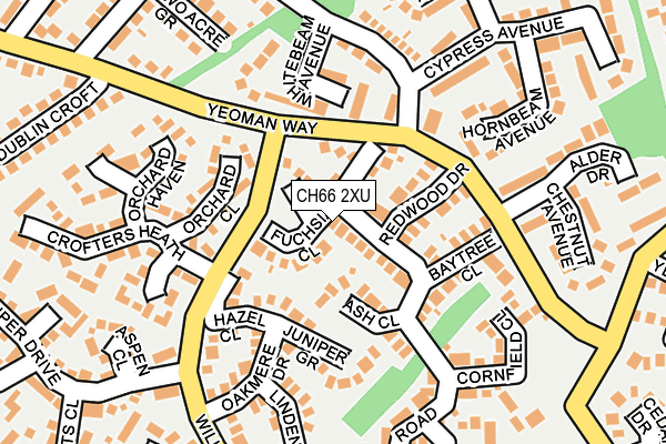 CH66 2XU map - OS OpenMap – Local (Ordnance Survey)