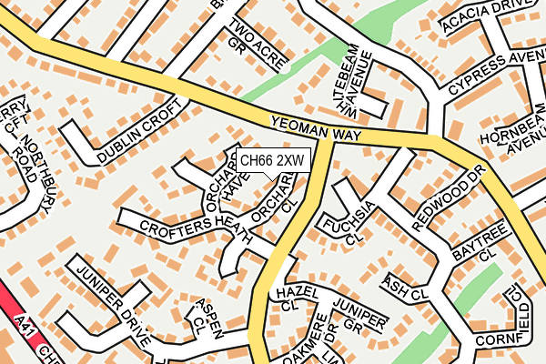 CH66 2XW map - OS OpenMap – Local (Ordnance Survey)