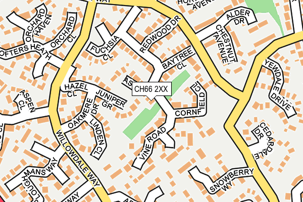 CH66 2XX map - OS OpenMap – Local (Ordnance Survey)