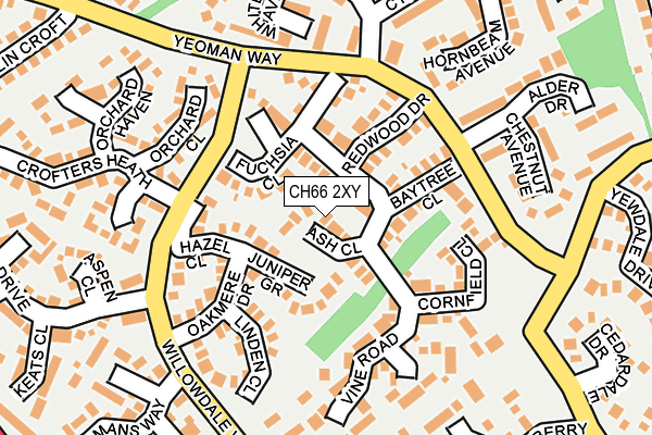 CH66 2XY map - OS OpenMap – Local (Ordnance Survey)