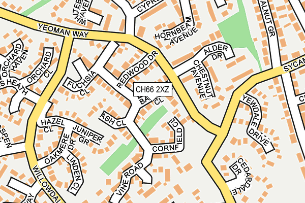 CH66 2XZ map - OS OpenMap – Local (Ordnance Survey)