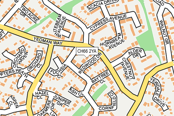 CH66 2YA map - OS OpenMap – Local (Ordnance Survey)