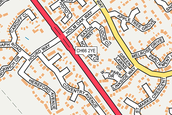 CH66 2YE map - OS OpenMap – Local (Ordnance Survey)