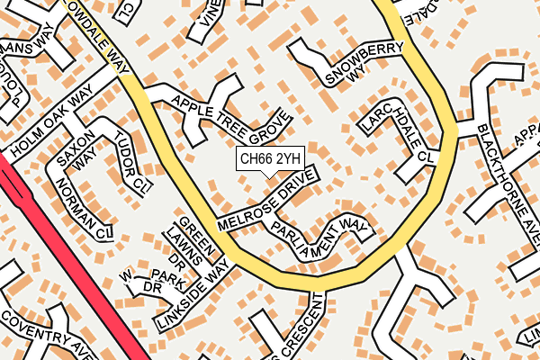 CH66 2YH map - OS OpenMap – Local (Ordnance Survey)