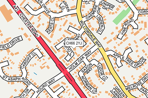 CH66 2YJ map - OS OpenMap – Local (Ordnance Survey)