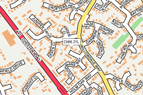 CH66 2YL map - OS OpenMap – Local (Ordnance Survey)