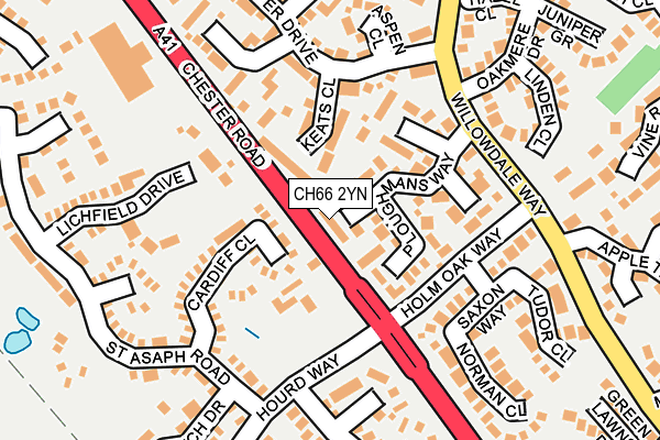 CH66 2YN map - OS OpenMap – Local (Ordnance Survey)