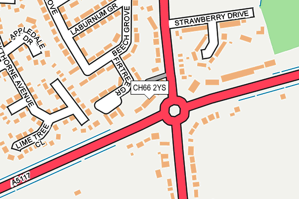 CH66 2YS map - OS OpenMap – Local (Ordnance Survey)