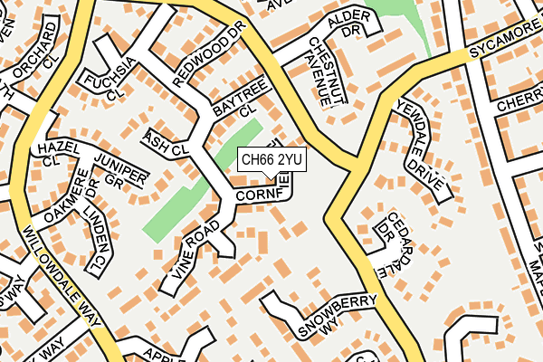 CH66 2YU map - OS OpenMap – Local (Ordnance Survey)