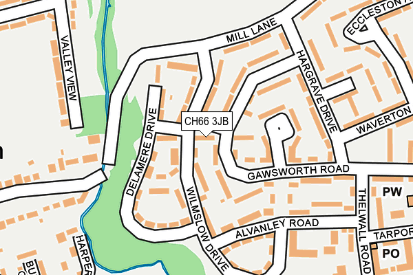 CH66 3JB map - OS OpenMap – Local (Ordnance Survey)