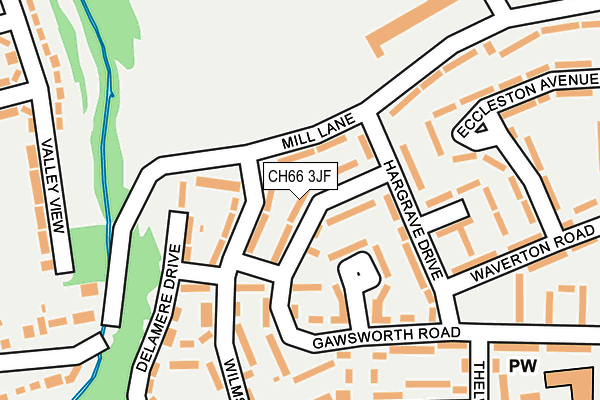 CH66 3JF map - OS OpenMap – Local (Ordnance Survey)