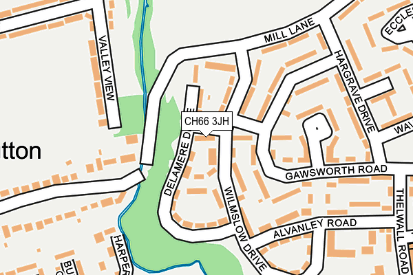 CH66 3JH map - OS OpenMap – Local (Ordnance Survey)