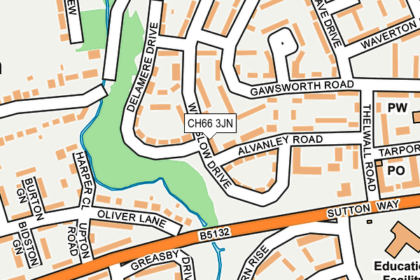 CH66 3JN map - OS OpenMap – Local (Ordnance Survey)