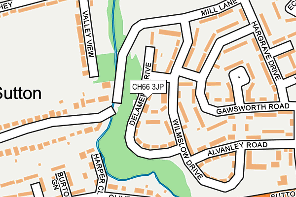 CH66 3JP map - OS OpenMap – Local (Ordnance Survey)