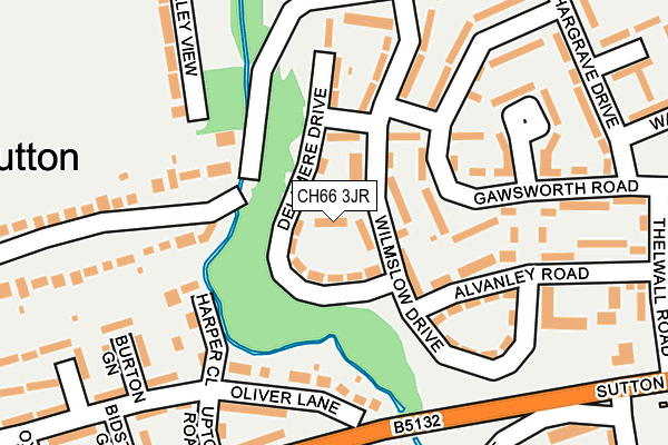 CH66 3JR map - OS OpenMap – Local (Ordnance Survey)