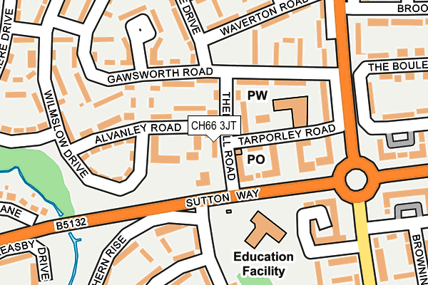 CH66 3JT map - OS OpenMap – Local (Ordnance Survey)