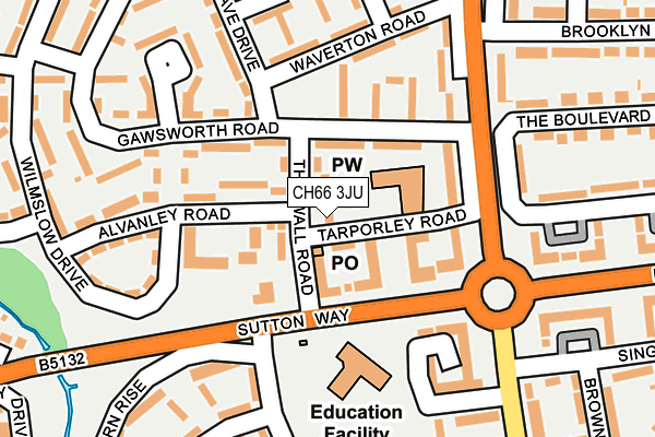 CH66 3JU map - OS OpenMap – Local (Ordnance Survey)