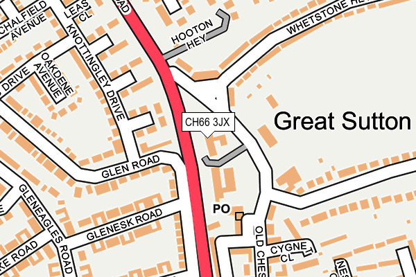 CH66 3JX map - OS OpenMap – Local (Ordnance Survey)