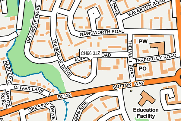 CH66 3JZ map - OS OpenMap – Local (Ordnance Survey)