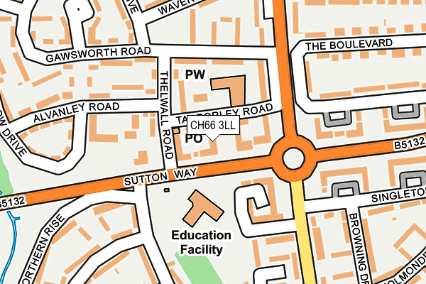 CH66 3LL map - OS OpenMap – Local (Ordnance Survey)