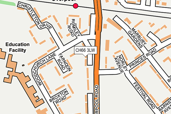 CH66 3LW map - OS OpenMap – Local (Ordnance Survey)