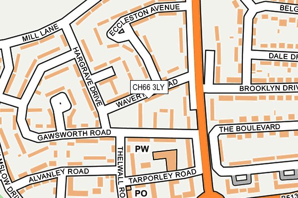 CH66 3LY map - OS OpenMap – Local (Ordnance Survey)