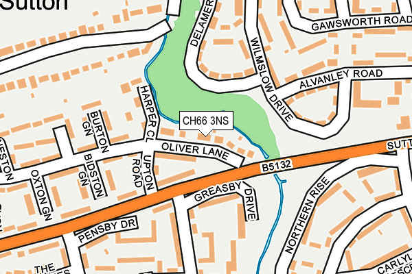 CH66 3NS map - OS OpenMap – Local (Ordnance Survey)
