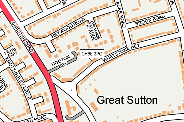 CH66 3PG map - OS OpenMap – Local (Ordnance Survey)