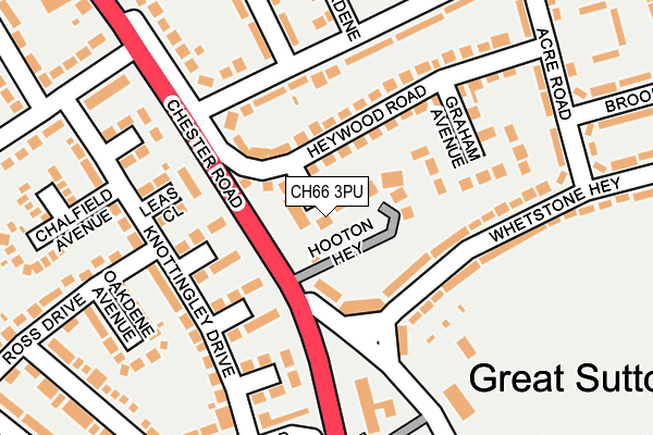 CH66 3PU map - OS OpenMap – Local (Ordnance Survey)