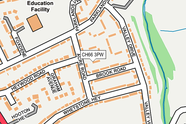 CH66 3PW map - OS OpenMap – Local (Ordnance Survey)