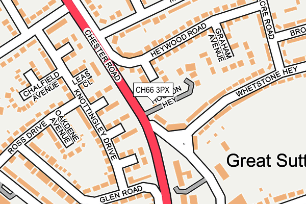 CH66 3PX map - OS OpenMap – Local (Ordnance Survey)