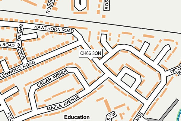 CH66 3QN map - OS OpenMap – Local (Ordnance Survey)