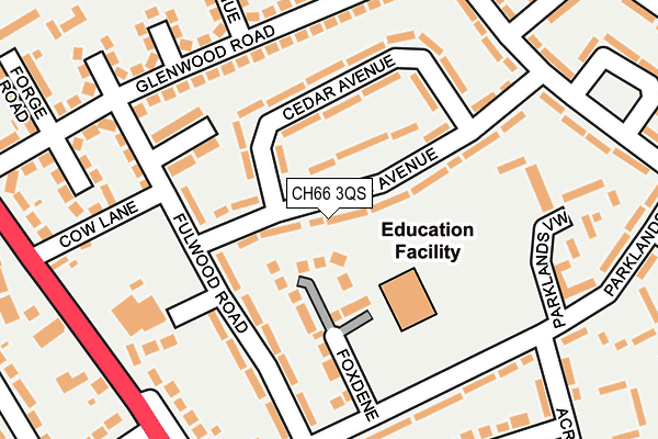 CH66 3QS map - OS OpenMap – Local (Ordnance Survey)