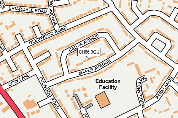 CH66 3QU map - OS OpenMap – Local (Ordnance Survey)